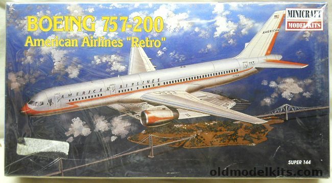 Minicraft 1/144 Boeing 757-200 American Airlines Retro - 757, 14463 plastic model kit